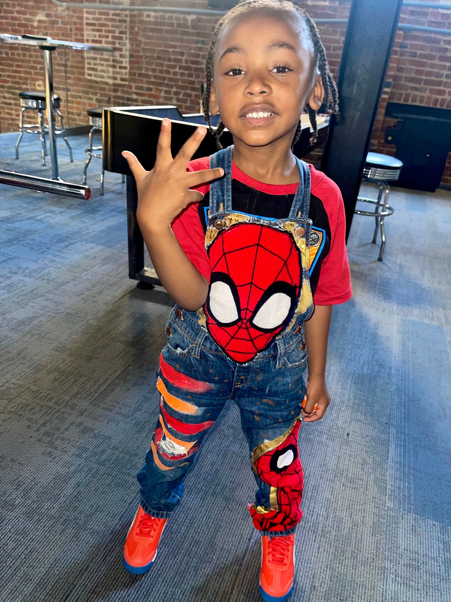 Kids Spider-Man Custom Overalls