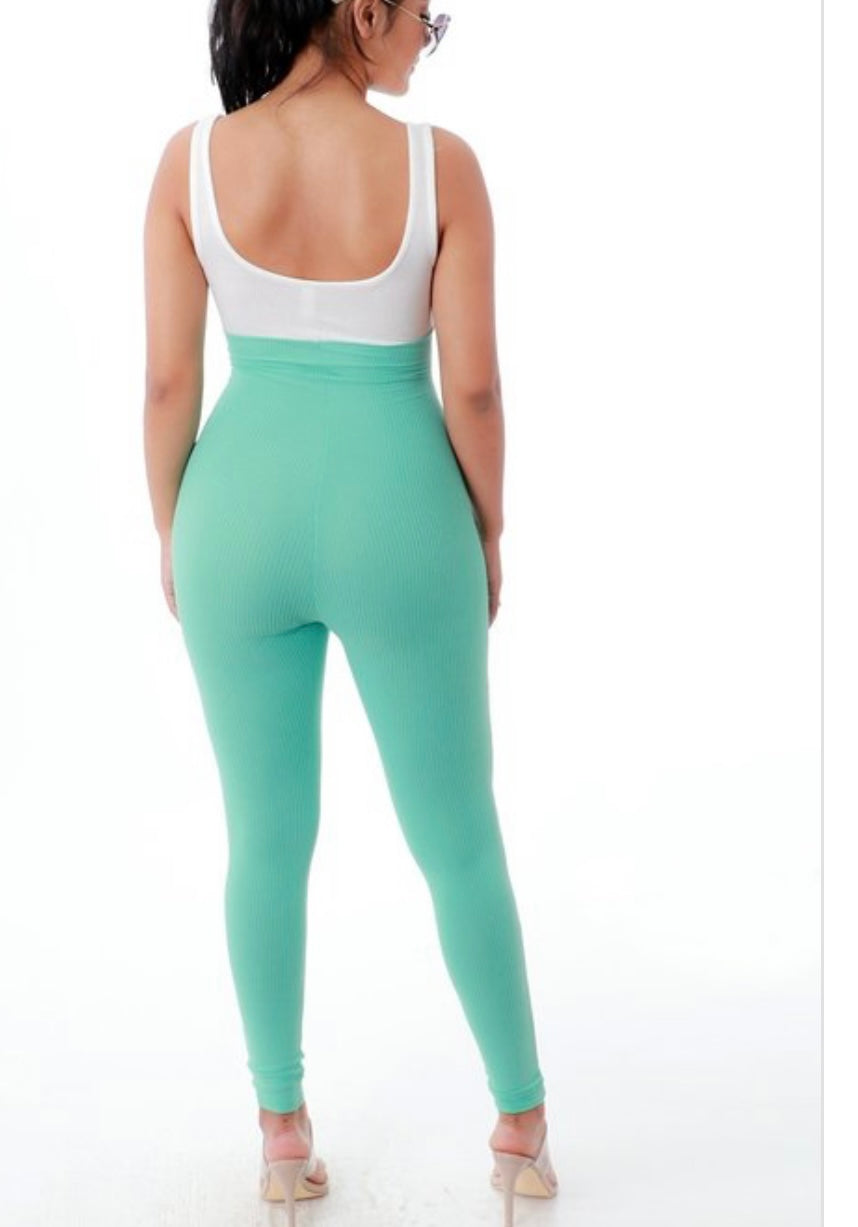 Show Me Off Mint Jumpsuit