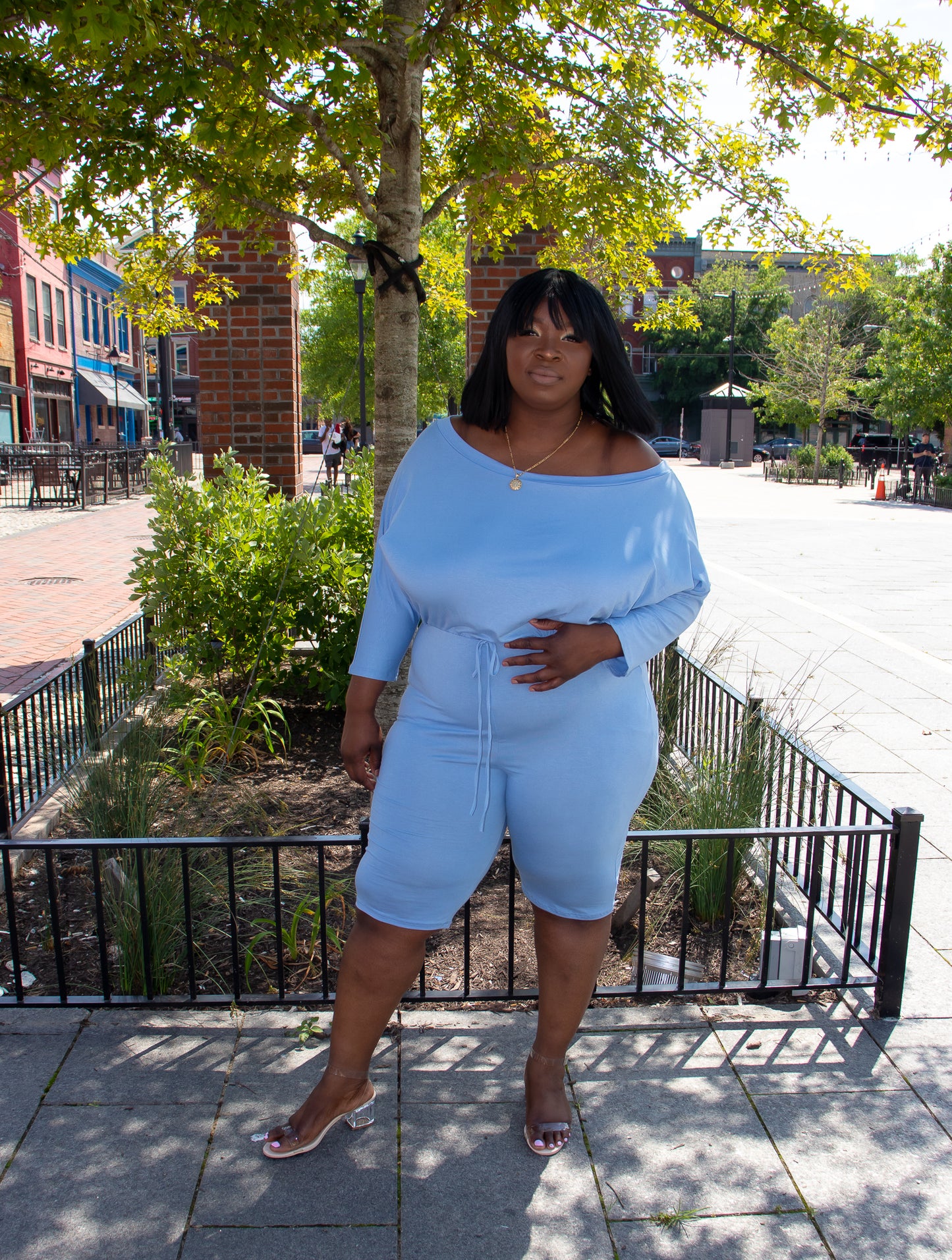 Just Chill'n Romper (Light Blue)