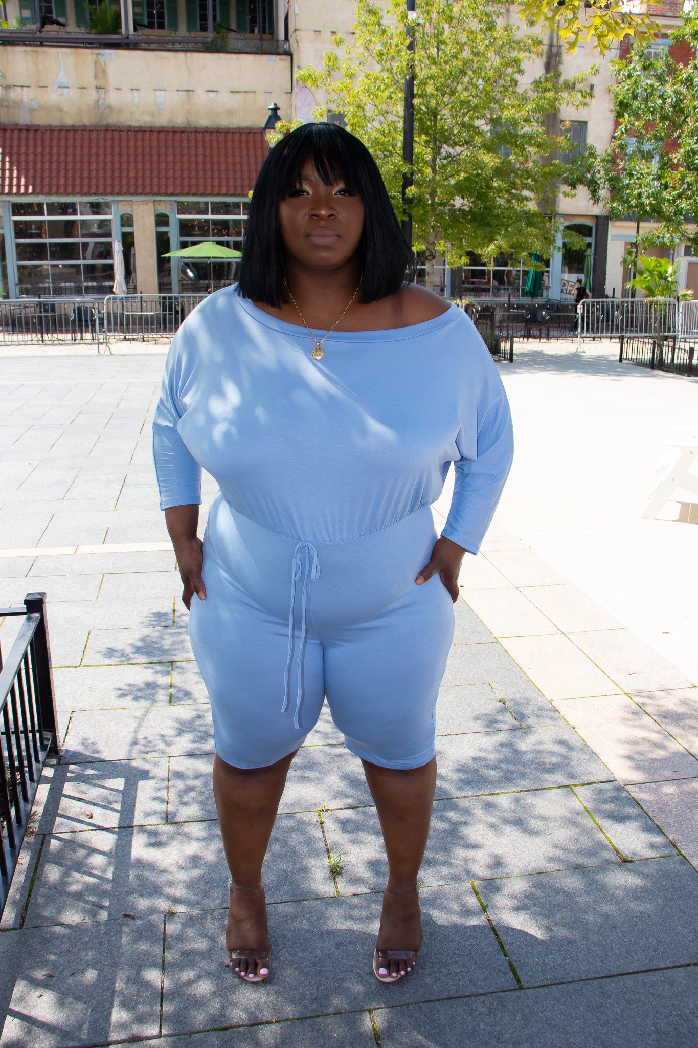 Just Chill'n Romper (Light Blue)