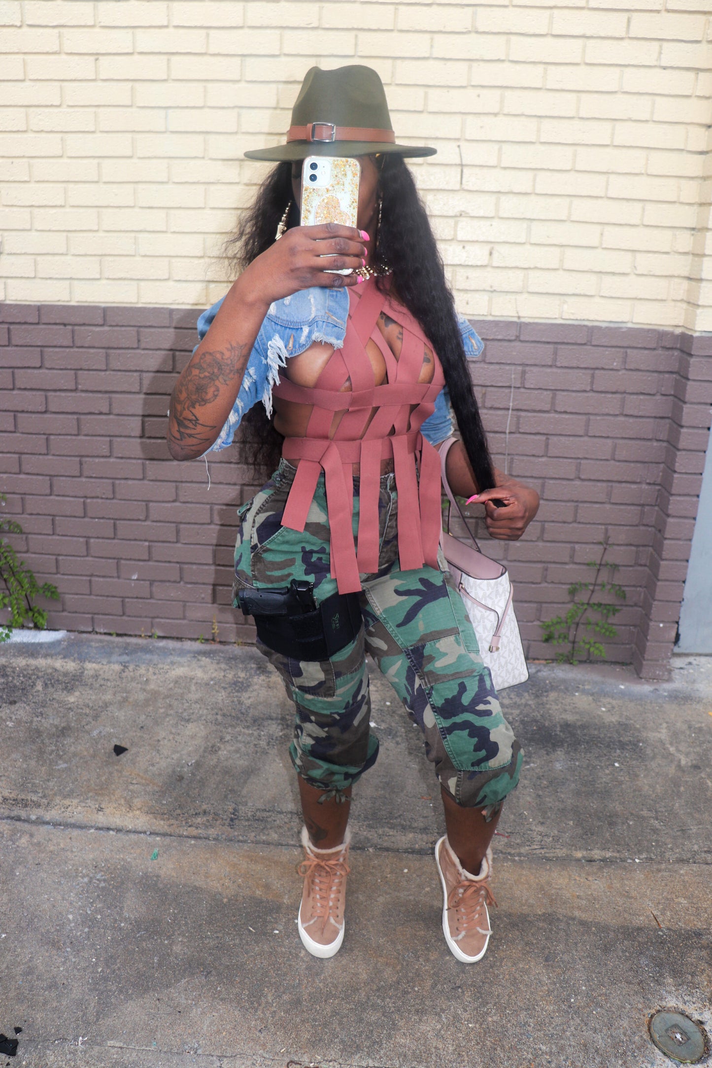 Strapped Shirt (Brown)