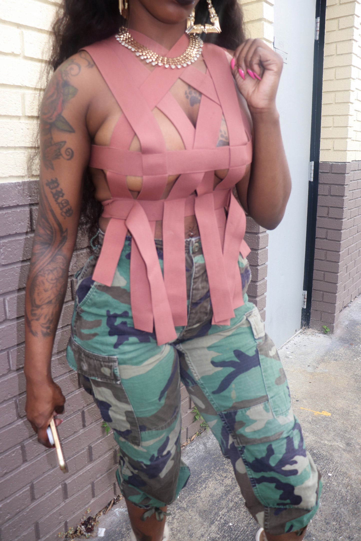 Strapped Shirt (Brown)