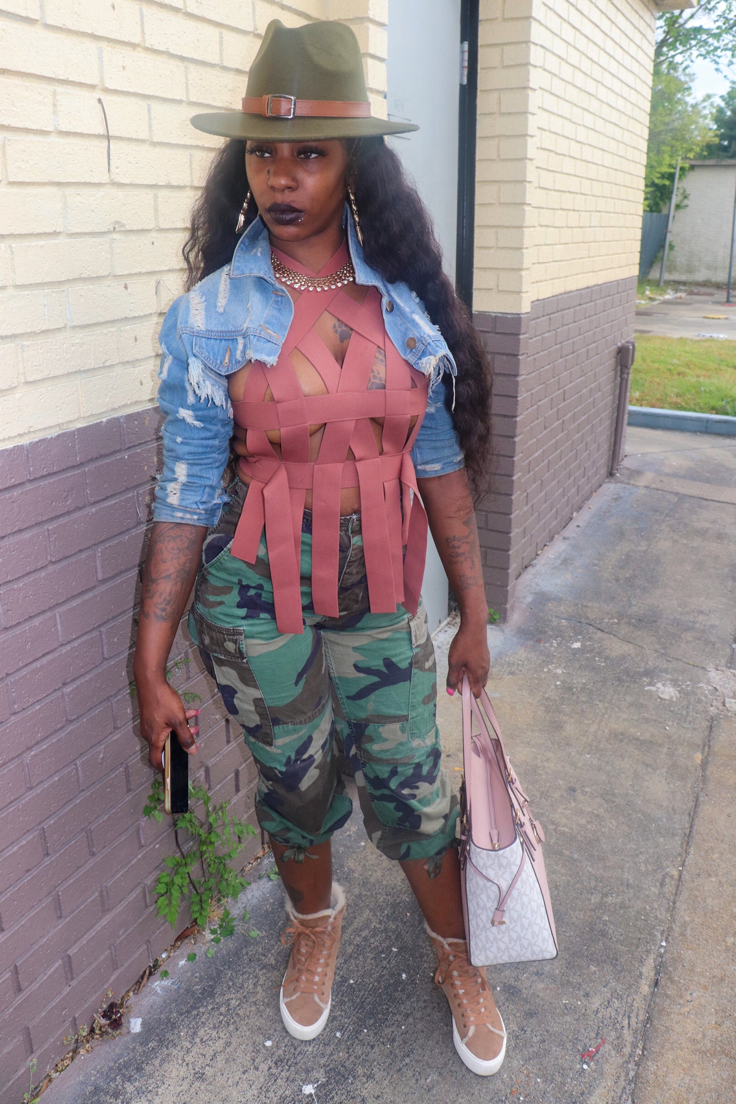 Strapped Shirt (Brown)