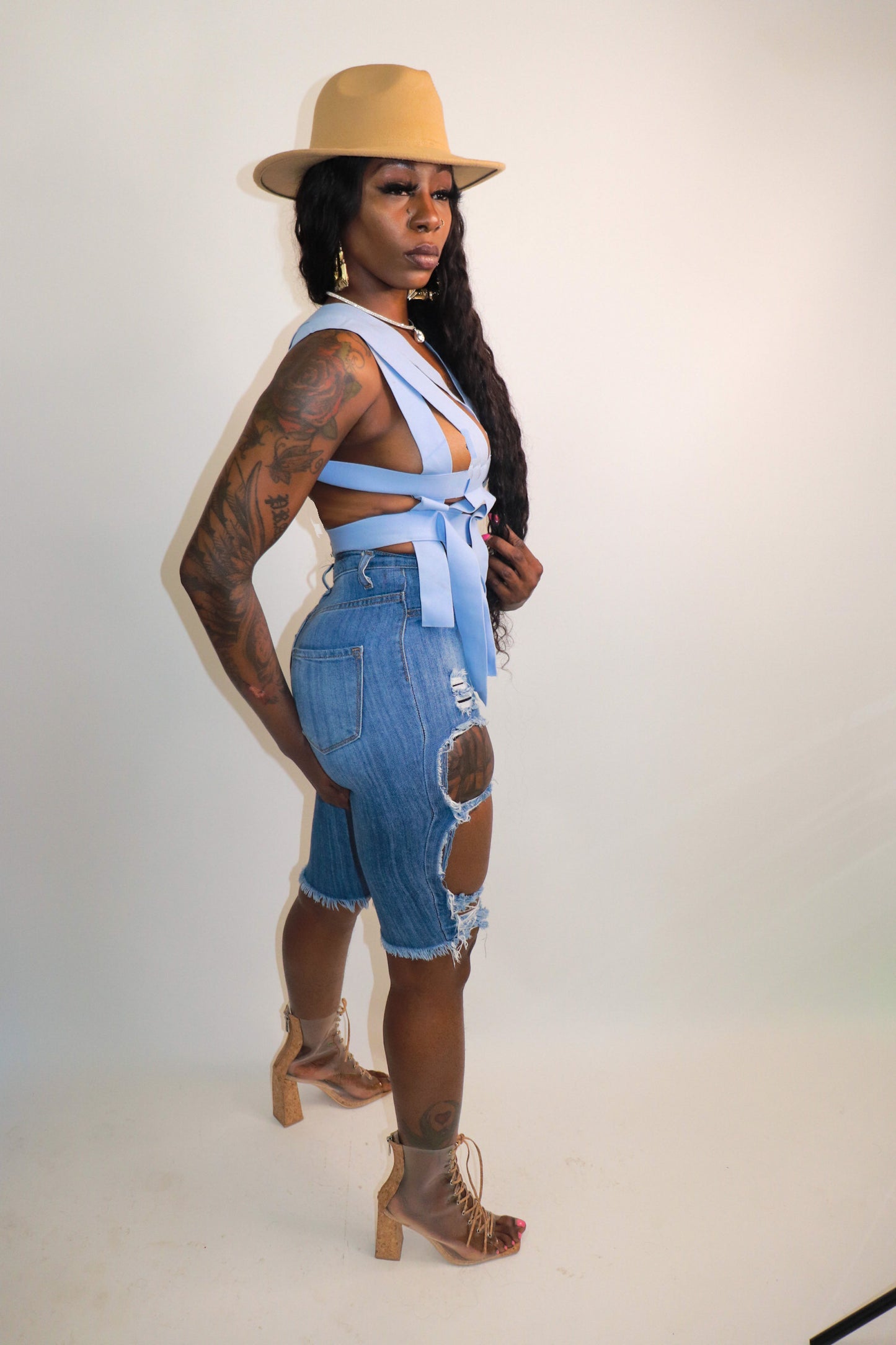 Strapped Shirt (Blue)