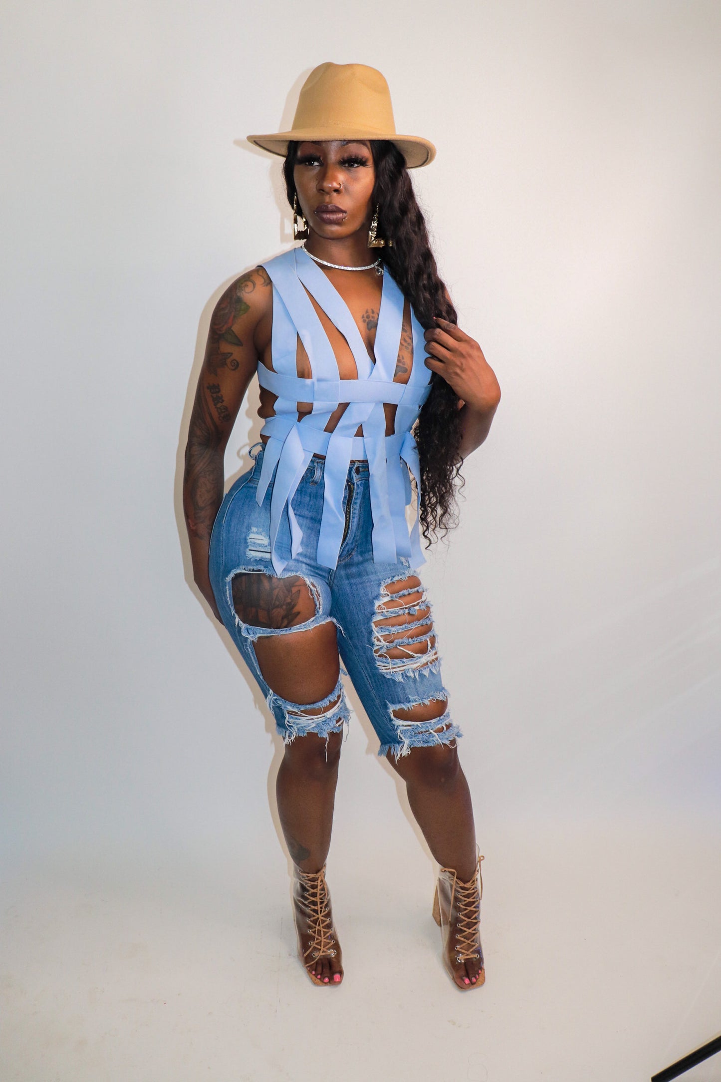 Strapped Shirt (Blue)