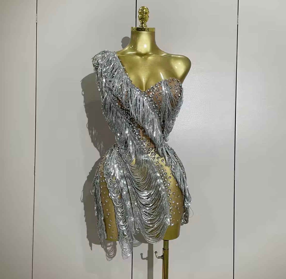 Silver bling dress
