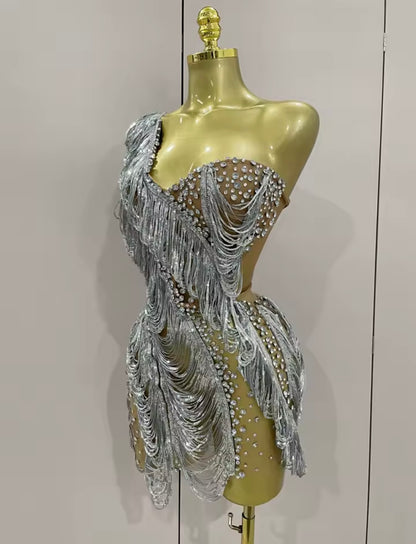 Silver bling dress