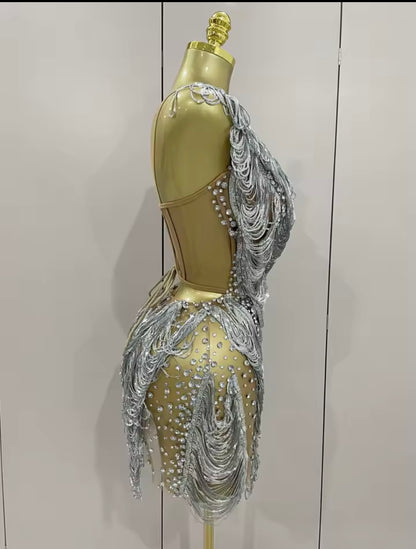 Silver bling dress
