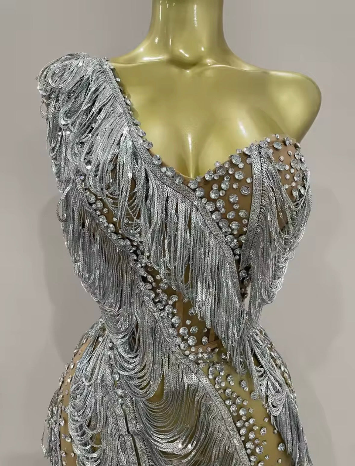 Silver bling dress