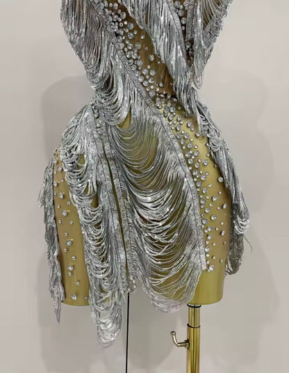 Silver bling dress